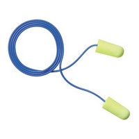 3M 311-1256 3M Single Use E-A-R E-A-Rsoft Yellow Neons Tapered Foam And PVC Corded Earplugs